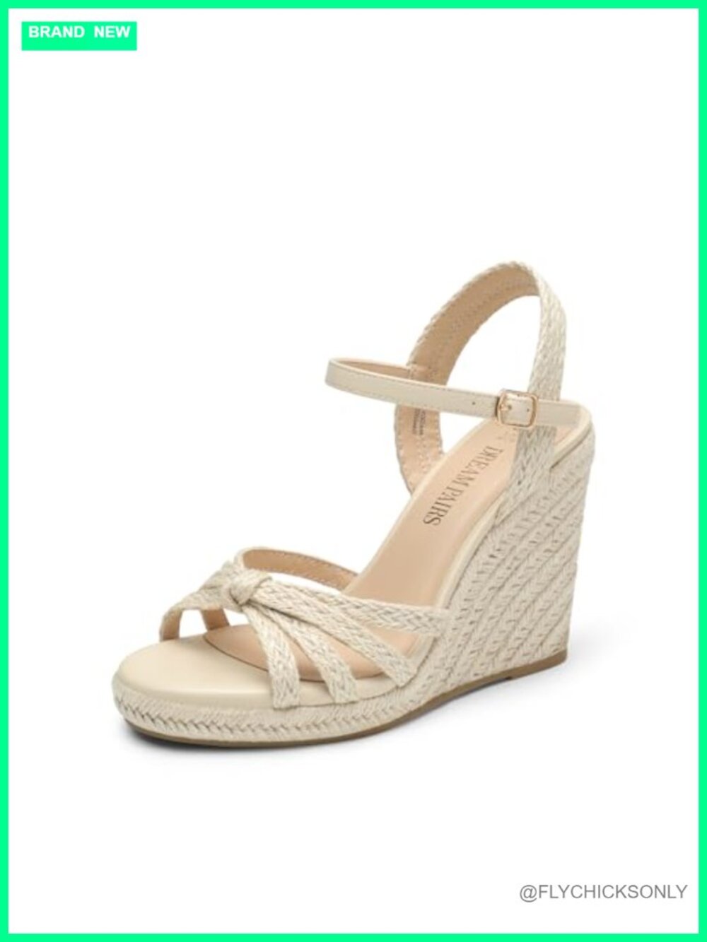 Women's Espadrille Wedge Sandals Strappy Ankle Strap Open Toe Buckle